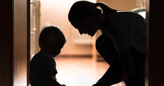 mother consulting child